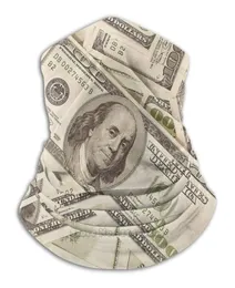 Sciarpe fa la piovere 3d bandana face al collo caldo più morbido vele maschera sportiva scaricone money bills fa scivolare franklins 100s cento8114567