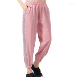 Yoga Outfits Women Sport Pants Pantaloni da allenamento a secco rapido Jogging che correva per i pantaloni da tuta sciolti