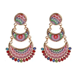 Dangle Chandelier Ethnic Womens Pink Flower Earrings Jhumka Fashion Jewelry Beads Tassel Earring Drop Delivery Dhhtx
