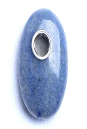 Crystal Blue Stone Oval Rohr einfache Mode Zigarettenhalter Spiel Hersteller Direkt S8282473