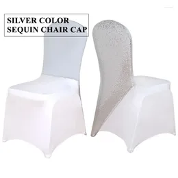 Sandalye Sequin Lycra Spandex Cap Hood Kapak Dekorasyon Düğün Etkinliği Deco