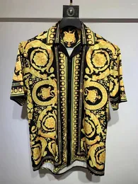 Мужские повседневные рубашки Gotoola Court Style Shirt 2024 Spring/Summer Fashion Slim-Fit Tendy Baroque Print Print