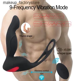 Wibrator z paska do masażu dla mężczyzn masażer prostaty Buttplug Sextoys Anal Plug Wibratory seksualne zabawki dla dorosłych 18 seksshop samce Mastur5350102