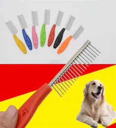 Metal Pet grzebień dla psów Koty Usuwanie włosów Pojedyncze grzebień Puppy Hair Farel Tool do PET6145150