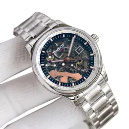 Luxury Mens Watch Automatic Mechanical Movement Watches Hollow Out Designer Menwatch rostfritt stål Man Business Clock Montre