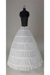 In Stock Ballkleid Petticoat Billig weiß schwarzer Crinoline Unterrock -Hochzeitskleid Slip 6 Hoop Rock Crinoline für Quinceanera DRES2476347