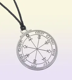 Antigo talismã de prata Pentáculo da lua Solomon Seal Pingente de amuleto de amuleto 4380227