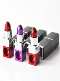 Metal Lipstick Pipe Lipstick Pipe Portable Metal Smoking Pipes Magic Novelty Gift for Woman Red Purple 3081971