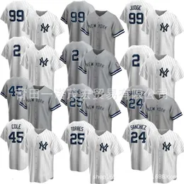 Baseballtröjor jogga kläder Jersey Yankees# 99 Domare 2# Jeter 45# 27#