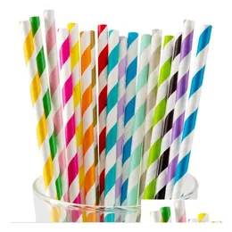 Drinking Straws 200 Designs Biodegradable Paper St Environmental Colorf Disposable Sts Birthday Party Wedding Decoration Supplies Drop Dhrgf