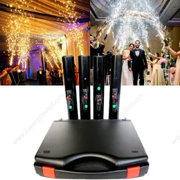 Fire Shooter Mini Cold Pyro Firework Receiver Wedding Machine Fountain Party Stage Handhållen inomhus Handpistol Fireing Pyrotechnic 240430