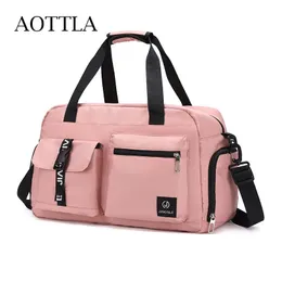 Aottla Kadın Seyahat Çantaları Kaliteli Erkekler Çanta Kadın Bagaj Omuz Çantası Büyük Crossbody Duffle Bag 240420