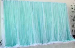 Decoração de festa Tiffany Blue Tule Chiffon Curtains Cerimônia de Casamento do Chuar