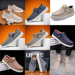 Klänningskor mäns casual denim canvas skor trend canvas skor män båtskor kille skor däck sko loafer mode utomhus casual skor platt skor strandsko stor storlek