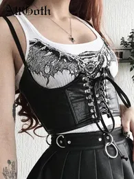 Serbatoi da donna Altgoth Dark Casual Sexy SEXY DONNE DONNA ANIMA ANIMA BODYCON CROP TOPS CAMIO PUNK FASHIO PUNK CAMISOLE CORSET