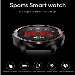 Pulseiras L8 Luxo IP68 Smart Watch Women Women Feminino Freqüência cardíaca Fitness Tracker para