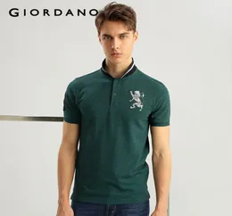 Giordano Men Lion Shirt Spande Elasty Men Mass Mass Summer Mens Tops Camisa Masculina7084451