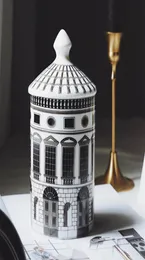 Ceramic House Candle Holder DIY ręcznie robione cukierki słoik vintage do przechowywania domek dekoracja domów klejnot
