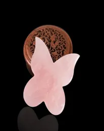 Butterfly Creative Butterfly Jade Gua Sha Board Holdhand Skin Cuidado Guasha Board Chinese Butterfly Rose Quartz Gua Sha raspando Massa3870858