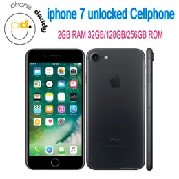 Apple iPhone 7 휴대폰 32GB/128GB/256GB ROM 원본 4.7 'ISP LCD 2GB RAM IOS A10 쿼드 코어 NFC 지문 잠금 해제 된 4G LTE Mobilephone