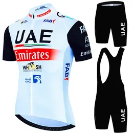 UAE Sports Set Cycling Shorts Man Mountain Bike Mens Clothing Mtb Male Clothing Road Uniform Jersey Summer Complete Pants 240416