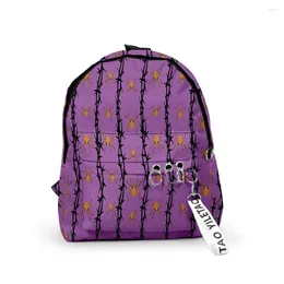 Backpack harajuku Halloween Borse da scuola ragazzi ragazze simpatiche borse da viaggio 3d stampato 3d Oxford impermeabile per tastieri di taccuini.