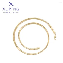 Pendant Necklaces Xuping Jewelry Simple Shaped Light Gold Color Necklace For Women Schoolgirl Birthday Christmas Party Wish Gifts X000747326