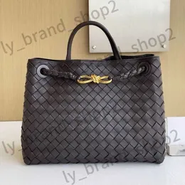 Дизайнер Andiamo Designer Bottegaa Bag Tote Bag Family 8-Line Buckle Original Leather 2024New Woven Womens Botega Venetta плечо Intercciato 781