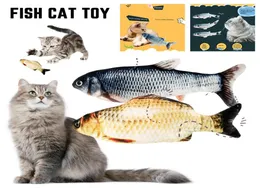 Электронная 3D Flippity Fish Toy Cat USB -зарядка Моделирование игрушек для интерактивных игровых кошек для домашних животных принадлежности для кошек Dog Toys2195802