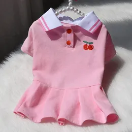 Spring Summer Dresses for Small Dogs Puppy Clothes Cute Polo Student Cat Skirt Dress Princess Dog Clothing vestido perro 240425