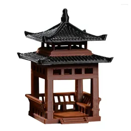 Decorações de jardim 4cm 6cm Mini Pagoda estátua em miniatura bonsai decoração micro paisagem pavilhão hexagonal estatueta minúsculo zen de ornamento