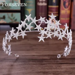 Diamond Star Tiara Bridal Wedding Hair Accessories Crystal Crown