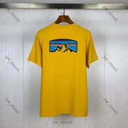 Czarny biały patagonie moda Summer Men Technlee TECHTS Summer bawełniane koszulki deskorolki Hip Hop Patagonie T Shirt Streetwear T Shirts Man 1250