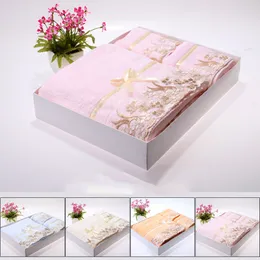 Wedding Bath Towel Gift Box Set Towels Bathroom Cotton Lace 3 Pieces Serviette Bain cologne men bath towels for adults 3DBH122V 201026 3018