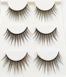 3d15 übertriebene Farbe falsche Wimpern braun schwarzes Kreuz chaotisch dicke 3d gefälschte Wimpern Latin Show Make -up -Werkzeuge Eye Lashes9656980