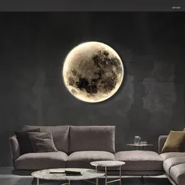 Wall Lamp Moon Light 3d Mural Earth Hallway Gallery Art Bakgrund Decoration Kid sovrummet Bedside LED