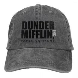 Ball Caps Vintage Dunder-Mifflin-Logo Il berretto da baseball per gli uomini per uomini donne in difficoltà Snapback Snapback Outdoor Hat
