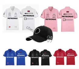 Motorcykelkläder F1 racing t-shirt sommar ny kortärmad polo skjorta samma stil ge bort hatt vit eller svart