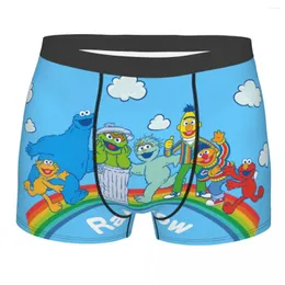 Underpants Custom Rainbow Boxer Shorts maschi's Cookie Monster Cartoon Slievi di biancheria intima