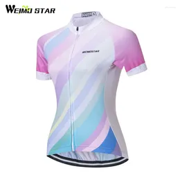 Racing Jackets Weimostar 2024 Breathable Cycling Jersey Women Top Outdoor Sport Mtb Bike Shirt Summer Clothing Bicycle Clothes