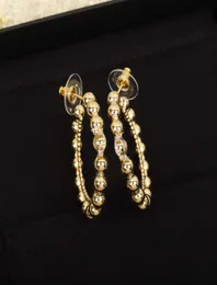 2022 Top -Qualität Charme Dangle kleine runde Form mit Diamantoelenohrrand in 18 Karat Gold plattiert für Frauen Hochzeit Schmuck Geschenk BO9238451