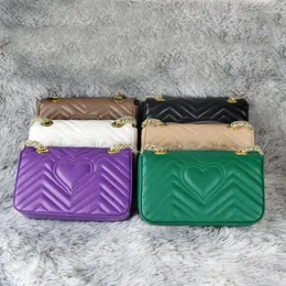 Shoulder Bags 10 Color Chain Pack Bag Wavy Mini Single Cross Over Classic Women's Handbag Designer Wallet Messenger With Box