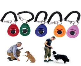 Treinamento de cães Clicker com pulso ajustável Strap cães clique na tecla de som do treinador para treinamento comportamental549N348C228E8903865