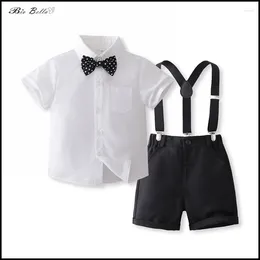 Kläder sätter barn herrar pojke sommar set mode stilig elegant födelsedag bröllop 1-6 år baby show utföra kläder