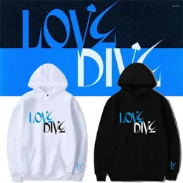 Herr hoodies ive älskar dykning tröja kpop yujin gaeul wonyoung liz king leeseo hoodie koreansk stil hösthållare för