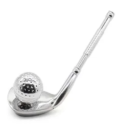 New Gold Silver Mini Smoking Pipe Portable Aluminum Alloy Golf Ball Shape Innovative Design High Quality Magnet Detachable Cak2360474