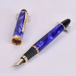 Jinhao X450 Luxury Dazzle Blue Fountain Pen High Quality Metal Inking Pens for Office Supplies School 240425