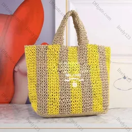 2024 Lafite Grass Beach Bags Women Straw Handbag Classic Fashion Embroidery Letter High Quality Hand Woven Totes Straw Shopping Vacate Summer Travel Bag 2388 10A1。