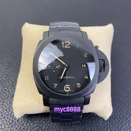 Wersja VSF PAM438 V3 ma średnicę 44 mm i automatyczny ruch mechaniczny P9001 z szafirowym szklanym lustrem All-Ceramic Case Pasp