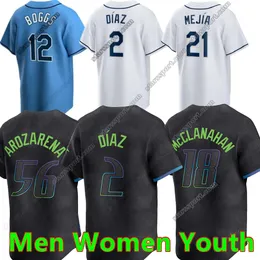 56 Randy Arozarena Baseball Jersey 18 Shane McClanahan 2024 City Connect 2 Yandy Diaz Wade Boggs Tampa Bay Junior Caminero Rays Jose Siri Brandon Josh Lowe Rene Pinto